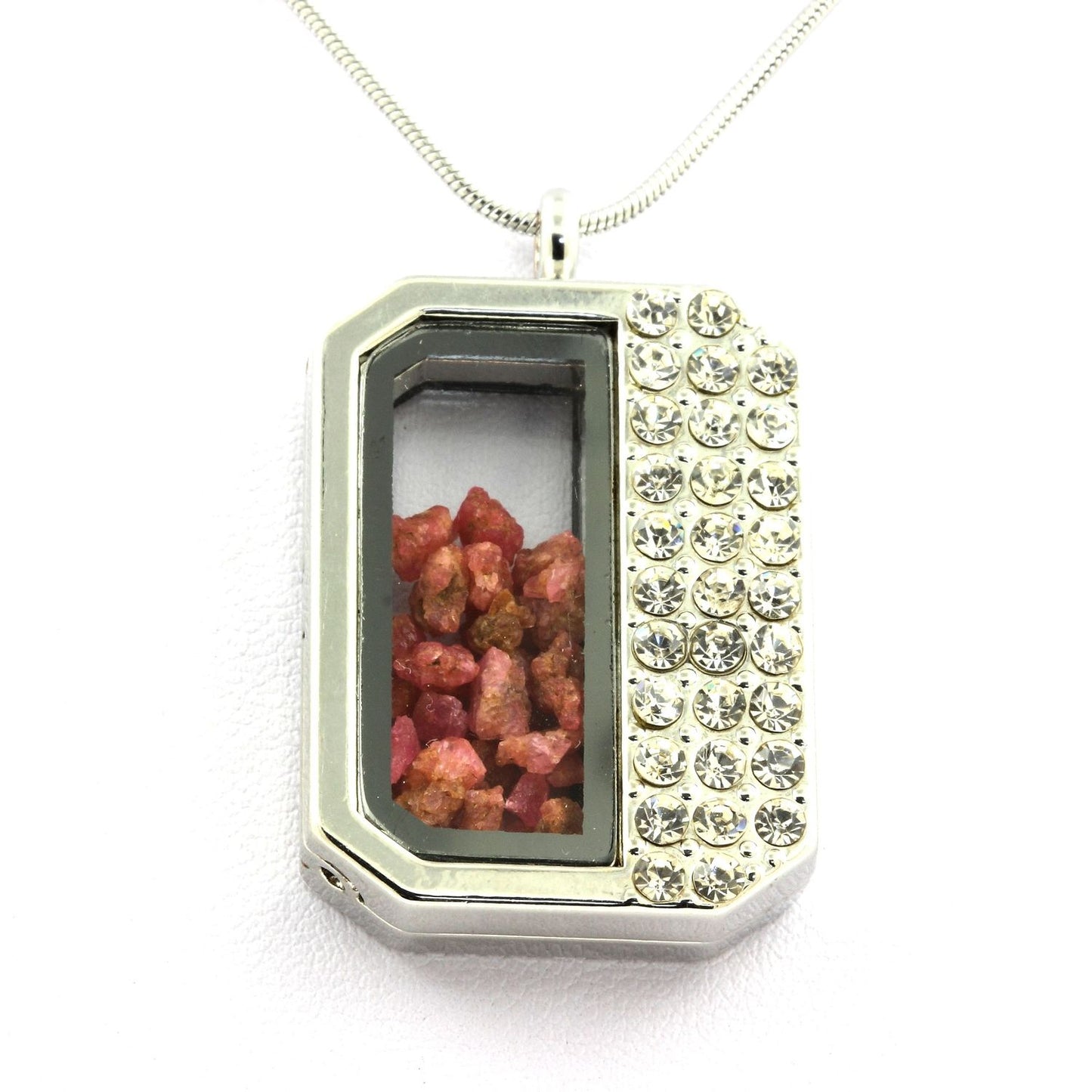 Collier Spinelle naturels modèle demi-rectangle