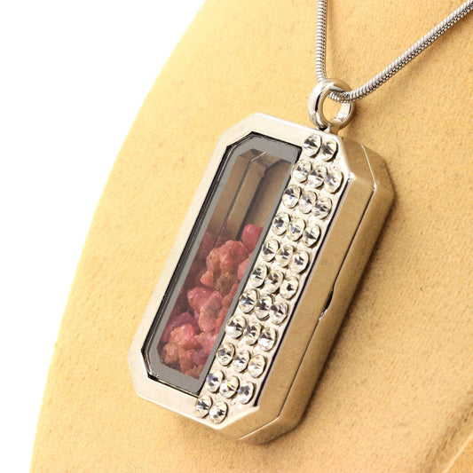 Collier Spinelle naturels modèle demi-rectangle