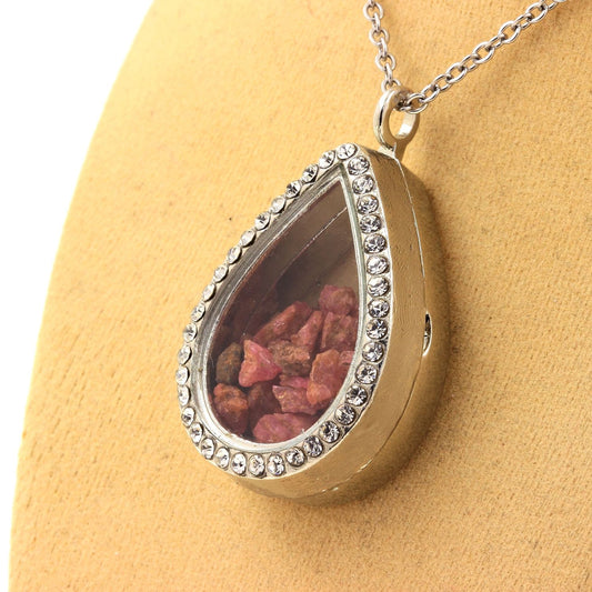 Collier Spinelle naturels modèle goutte