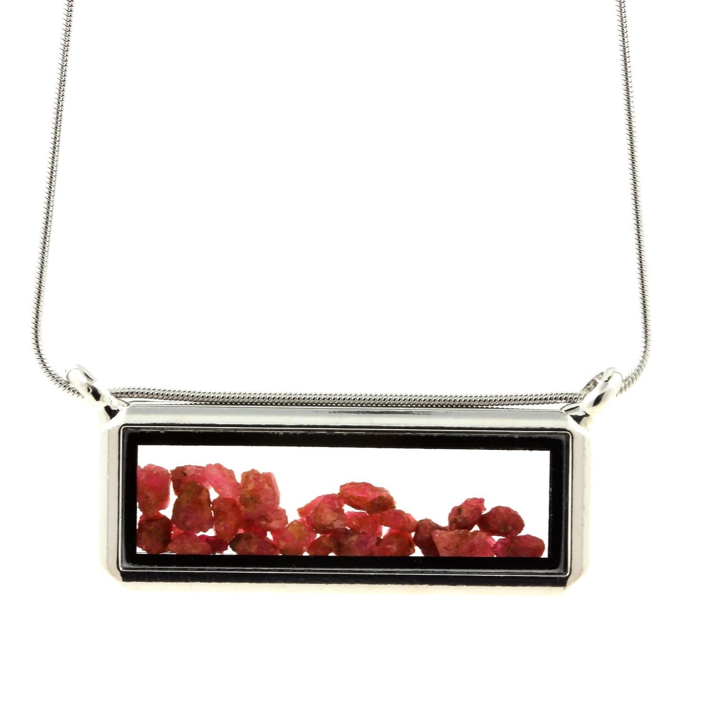 Collier Spinelle brut modèle rectangle