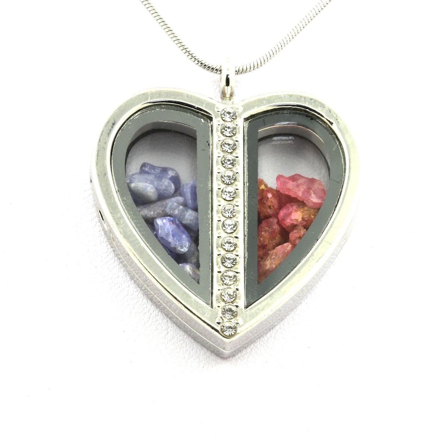 Collier Tanzanite + Spinelle naturels modèle coeur