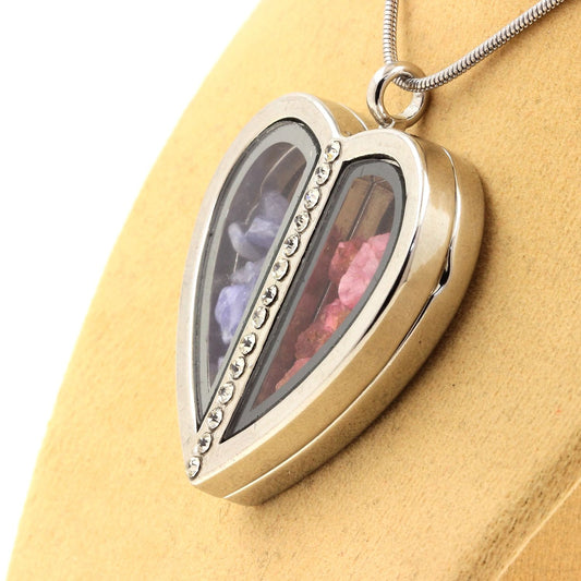 Collier Tanzanite + Spinelle naturels modèle coeur