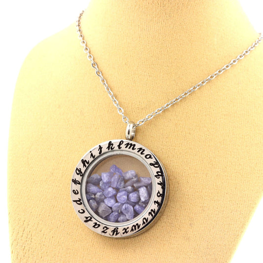 Collier Tanzanite brut modèle Alphabet