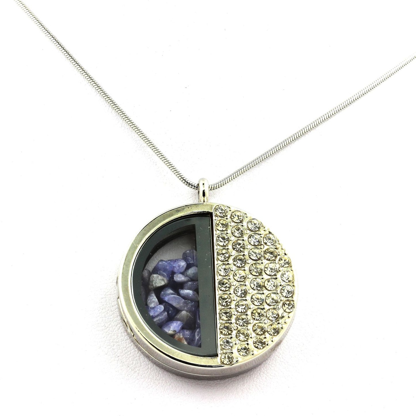 Collier Tanzanite brut modèle demi-cercle