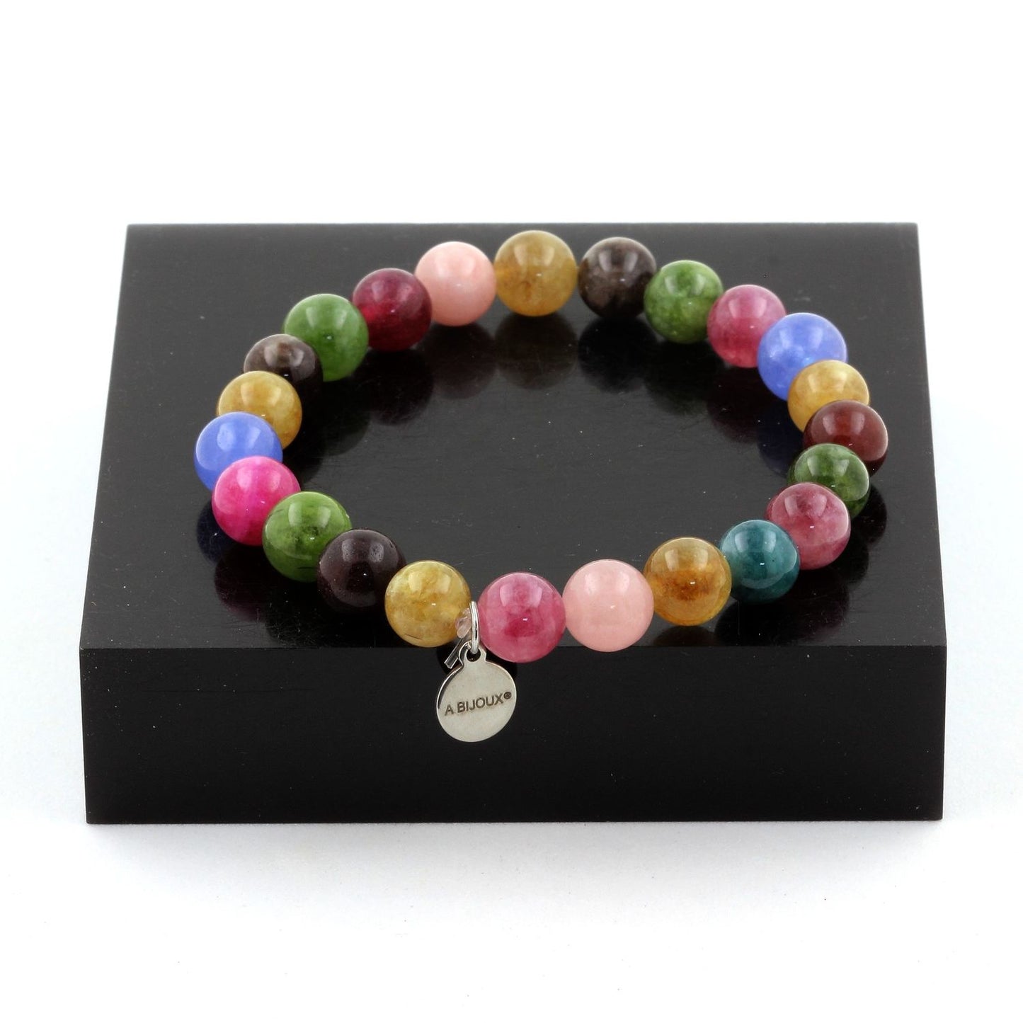 Tourmaline multicolore. Bracelet Perles naturelles