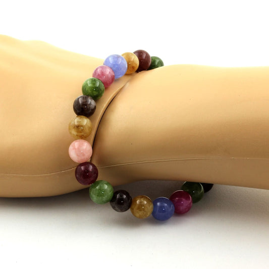 Tourmaline multicolore. Bracelet Perles naturelles