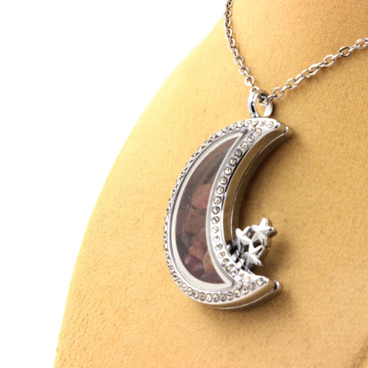 Collier Tourmaline multicolore brut modèle Lune