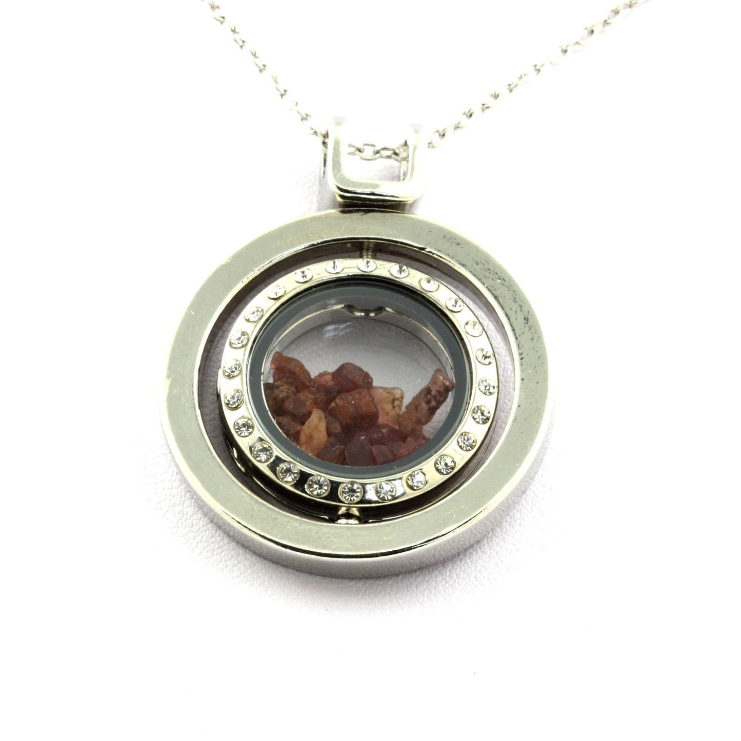 Collier Tourmaline multicolore brut modèle Sablier Sphérique