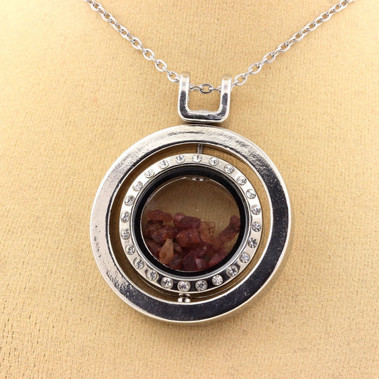 Collier Tourmaline multicolore brut modèle Sablier Sphérique