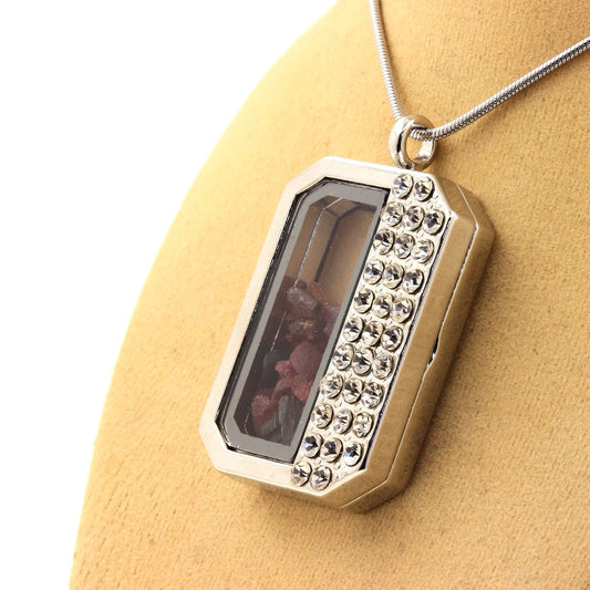 Collier Tourmaline multicolore naturels modèle demi-rectangle