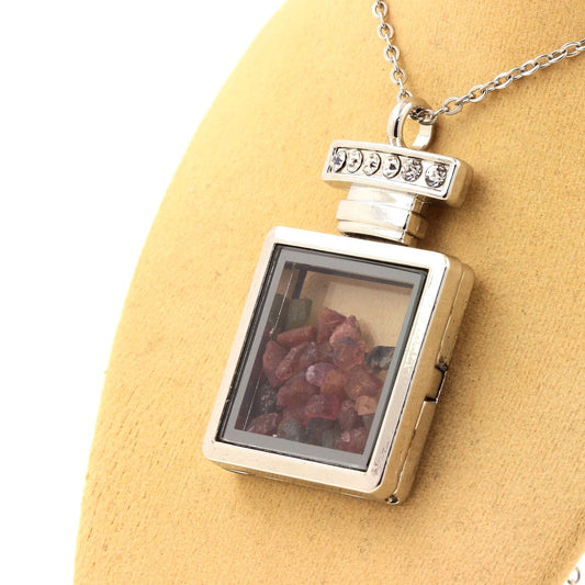 Collier Tourmaline multicolore brut modèle flacon