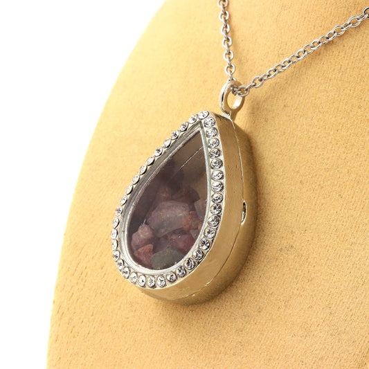 Collier Tourmaline multicolore brut modèle goutte