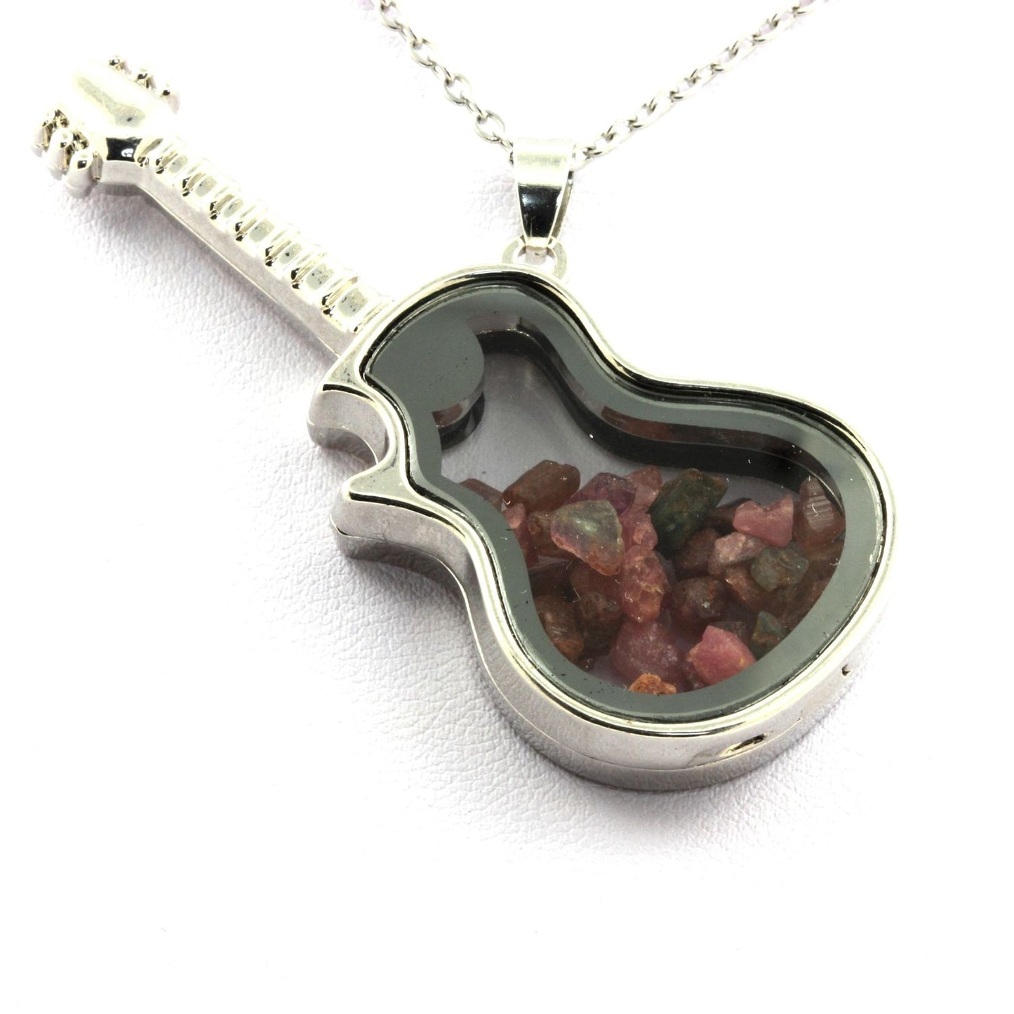 Collier Tourmaline multicolore brut modèle guitare