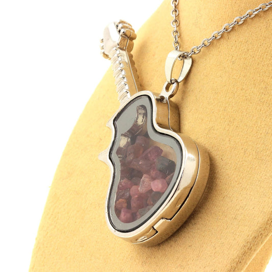 Collier Tourmaline multicolore brut modèle guitare