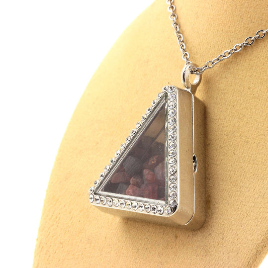 Collier Tourmaline multicolore brut modèle triangle