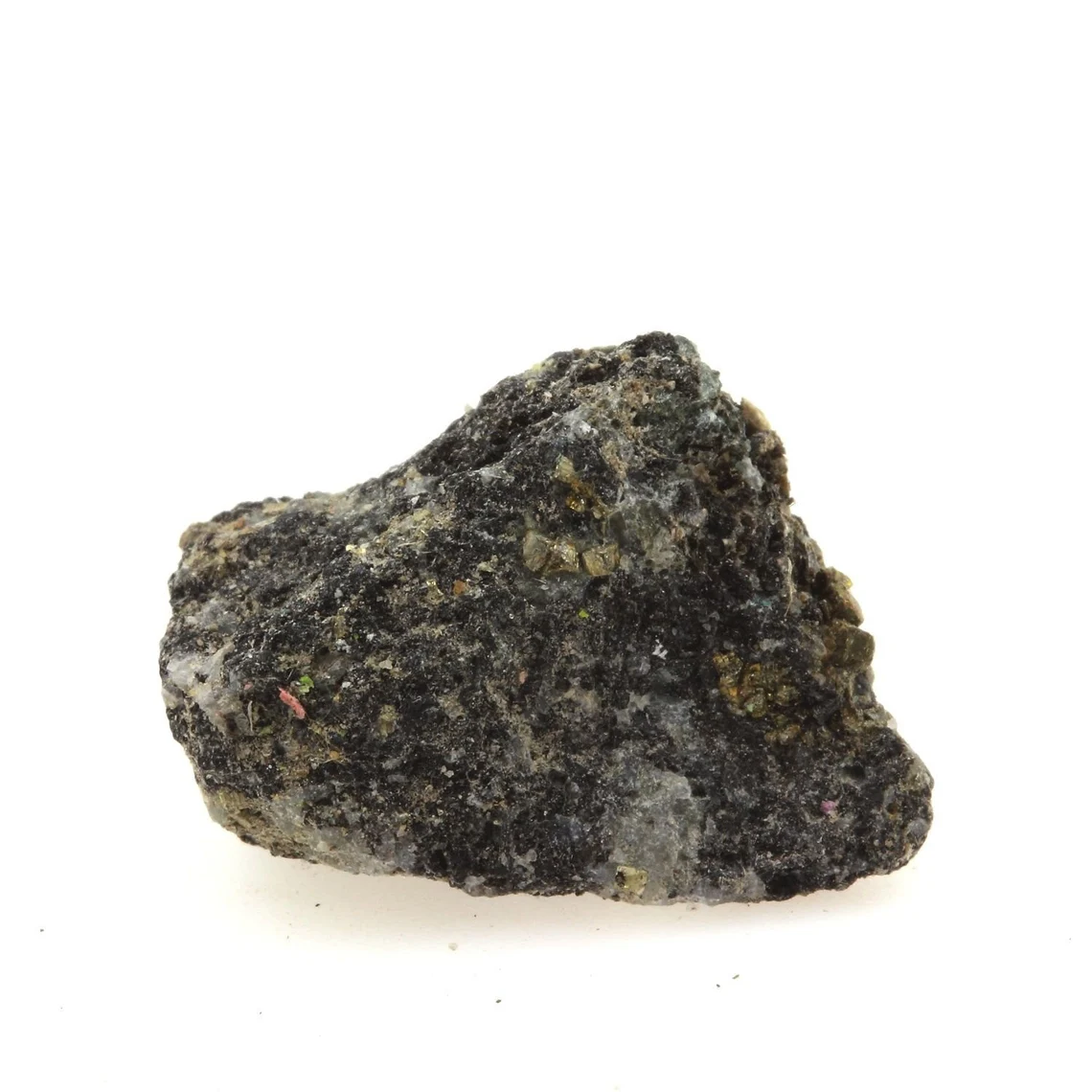 Diopside + Pyrite. 20.3 carats. Lanark, Ontario, Canada