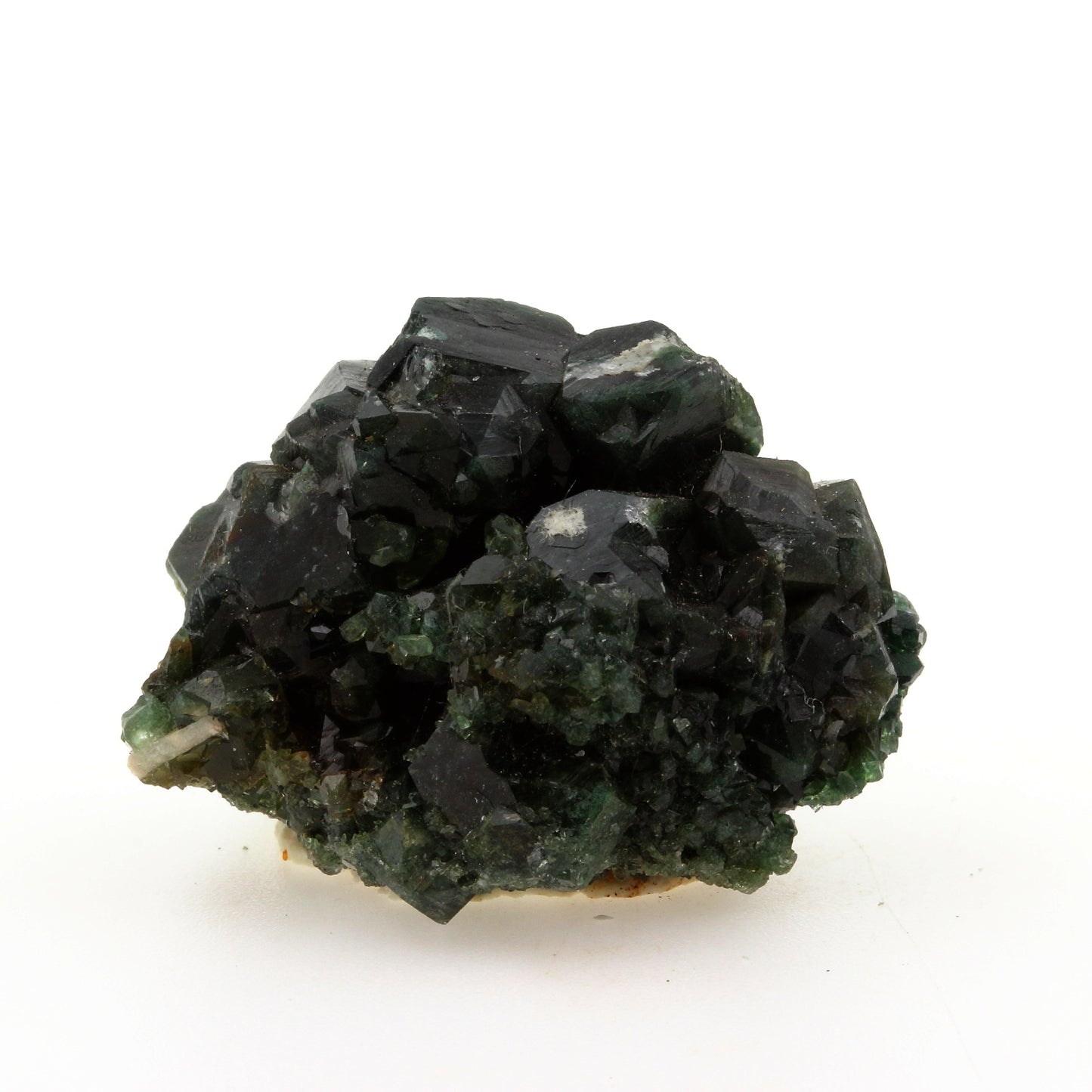 Celadonite après Apophyllite. 103.2 carats. Shakur Quarry, Nashik District (Nasik District), Maharashtra, Inde