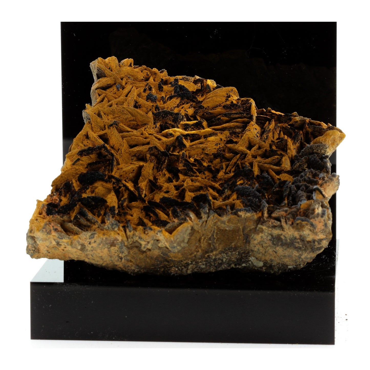 Pyrolusite et Goethite sur Siderite. 2140.1 carats. Peyreblanque Mine, Alban, Tarn, France