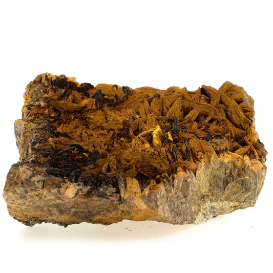 Pyrolusite et Goethite sur Siderite. 2140.1 carats. Peyreblanque Mine, Alban, Tarn, France