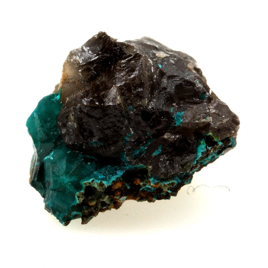 Dioptase, Cerusite. 17.06 carats. Tsumeb Mine, Otjikoto Region, Namibie