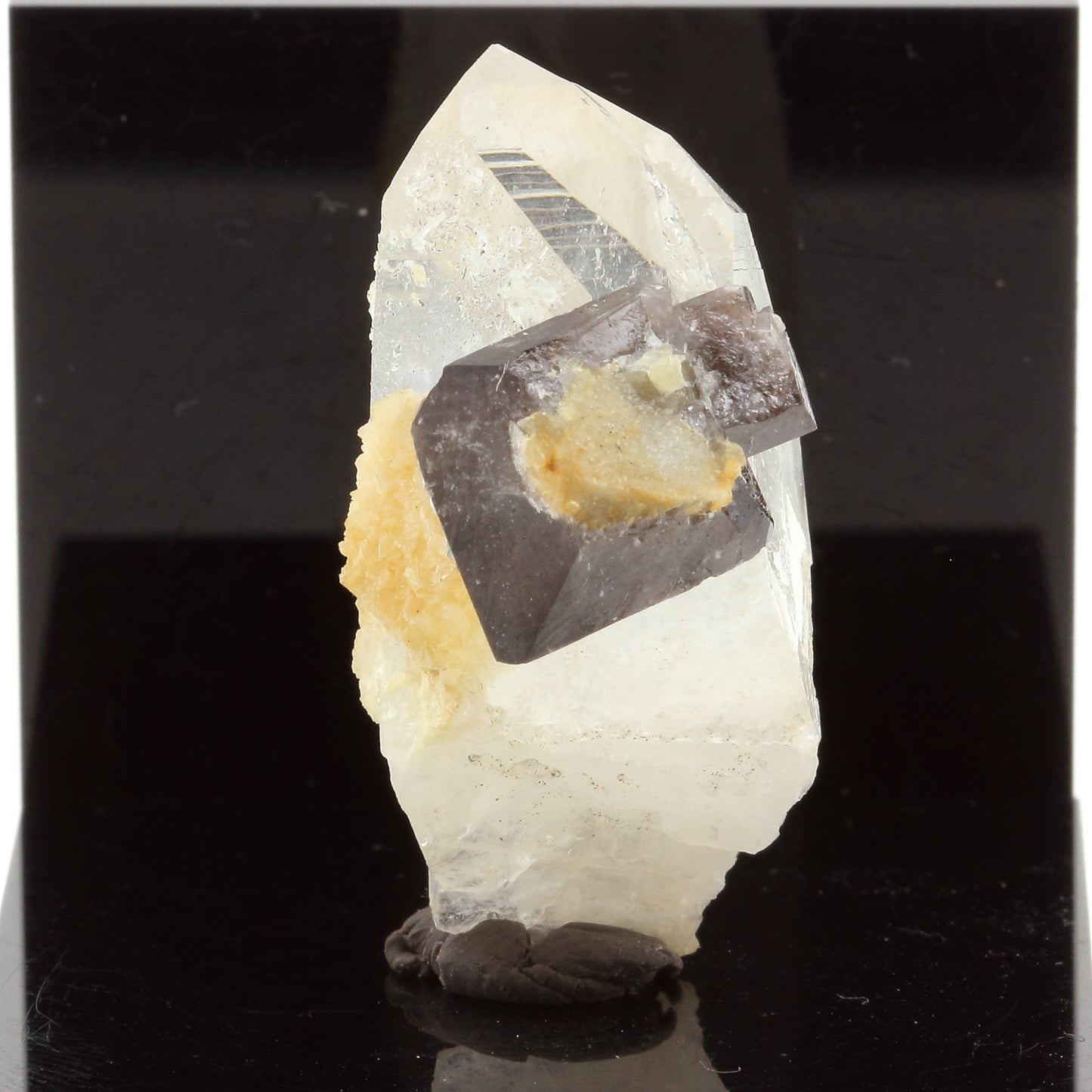 Quartz + Scheelite. 65.1 carats. Yaogangxian Mine, Hunan Province, Chine