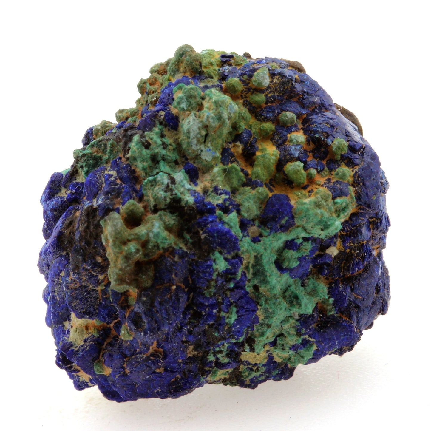 Chessylite (Azurite) + Cuprite. 47.11 carats. Chessy-les-Mines, Rhône, France