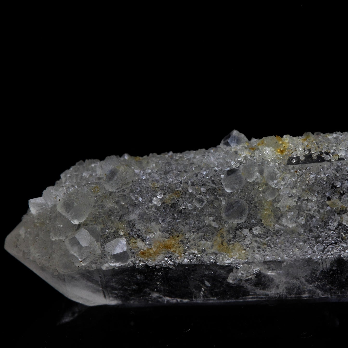 Quartz, Calcite, Siderite. 32.09 carats. Mésage Mine, Vizille, France