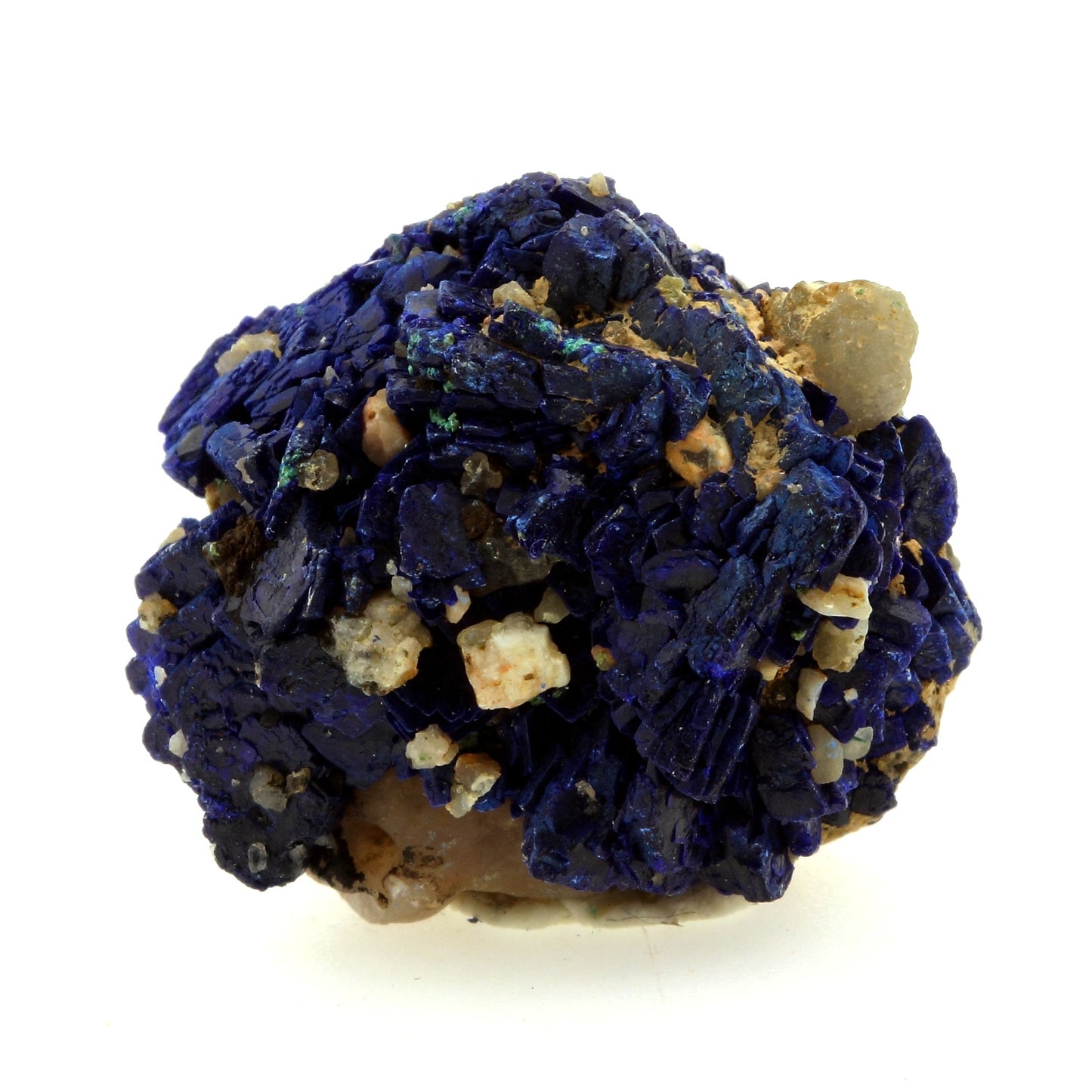 Chessylite (Azurite). 66.37 carats. Chessy-les-Mines, Rhône, France