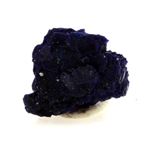 Chessylite (Azurite). 24.76 carats. Chessy-les-Mines, Rhône, France