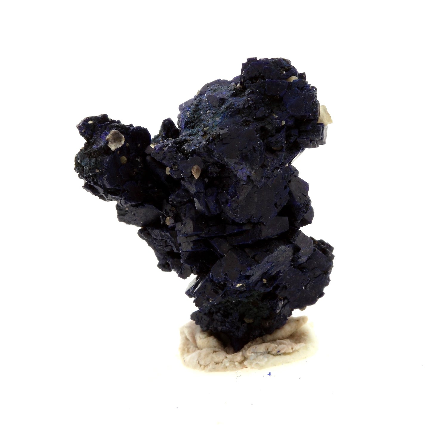 Chessylite (Azurite). 24.64 carats. Chessy-les-Mines, Rhône, France