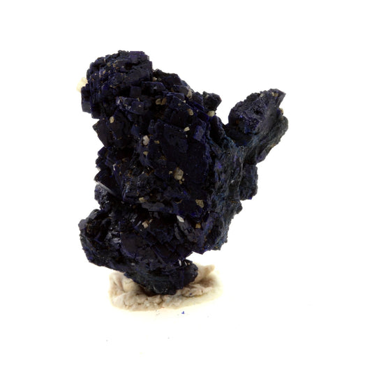 Chessylite (Azurite). 24.64 carats. Chessy-les-Mines, Rhône, France