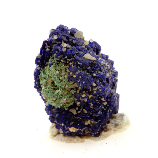 Chessylite (Azurite). 17.04 carats. Chessy-les-Mines, Rhône, France