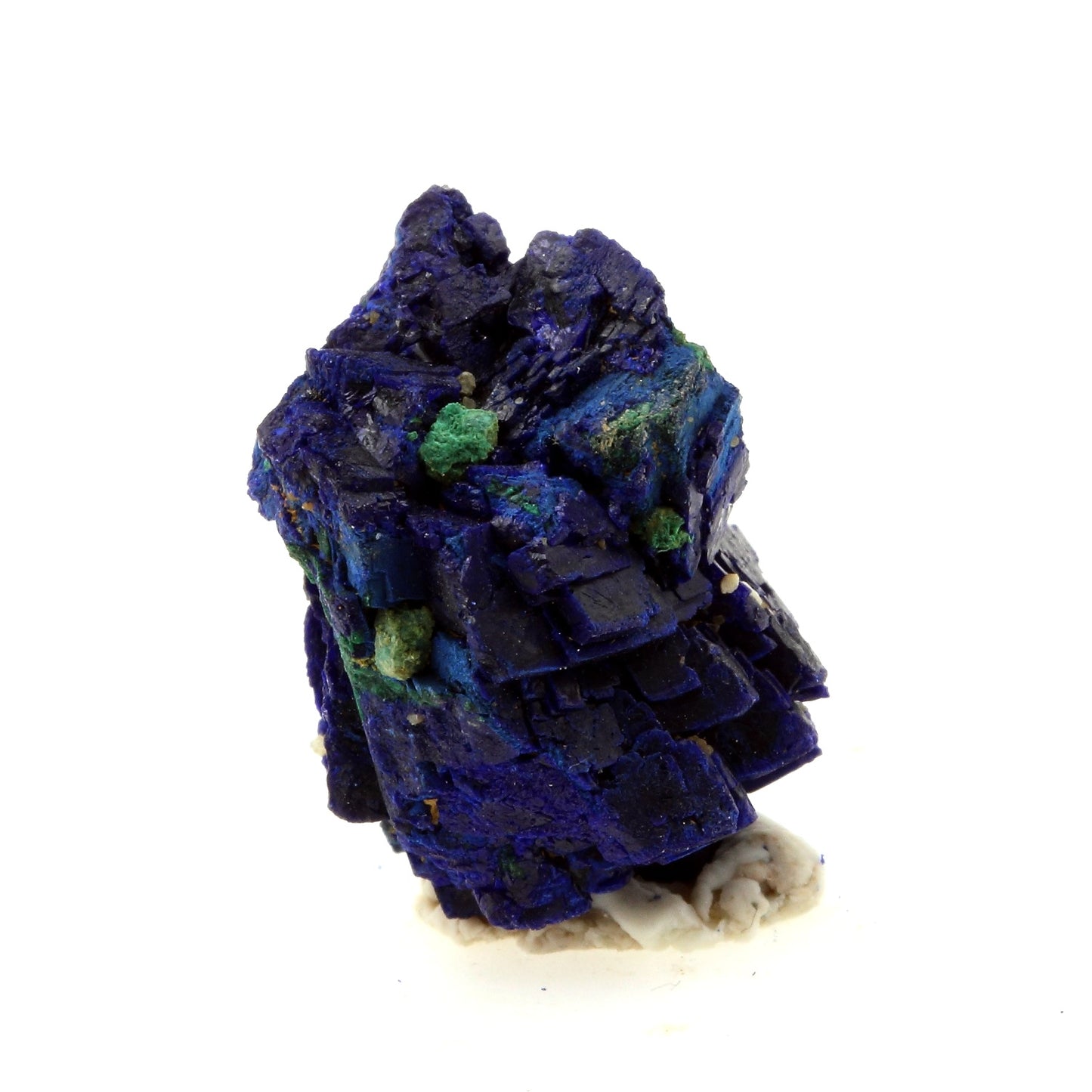 Chessylite (Azurite). 22.63 carats. Chessy-les-Mines, Rhône, France