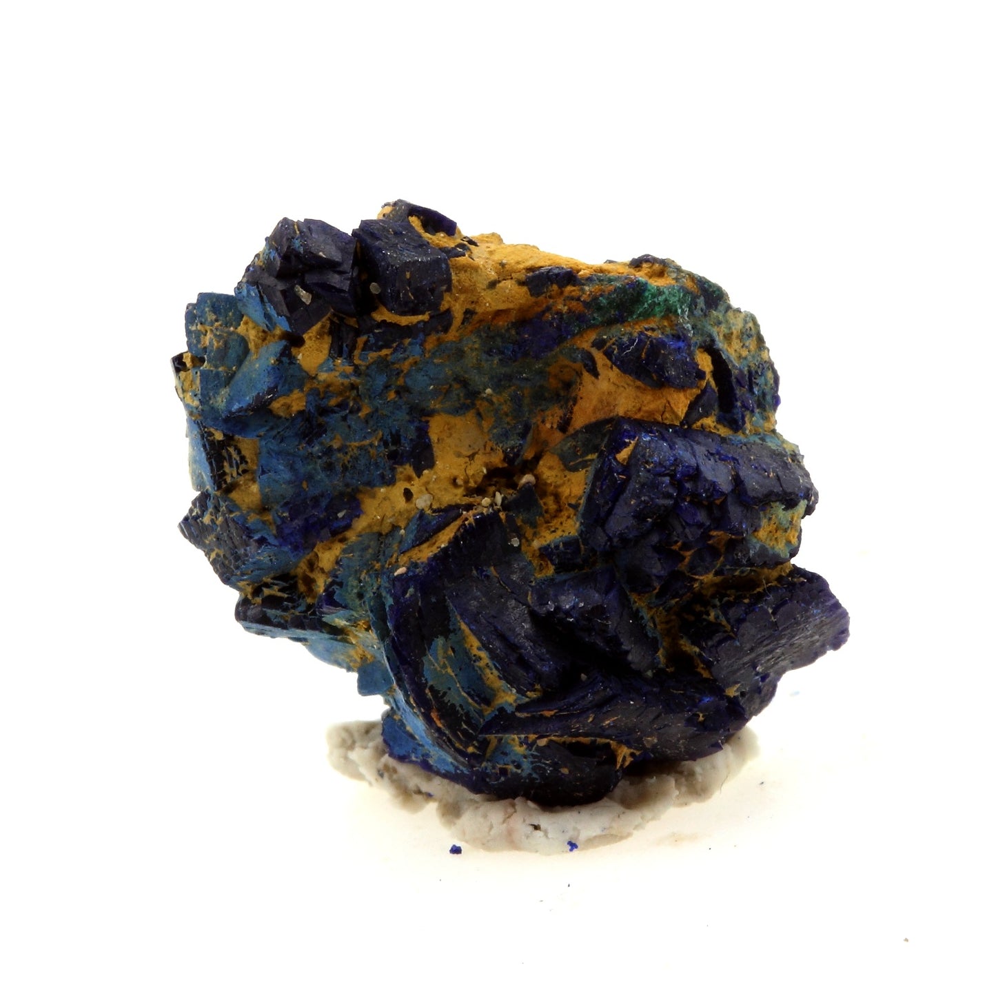 Chessylite (Azurite). 15.54 carats. Chessy-les-Mines, Rhône, France