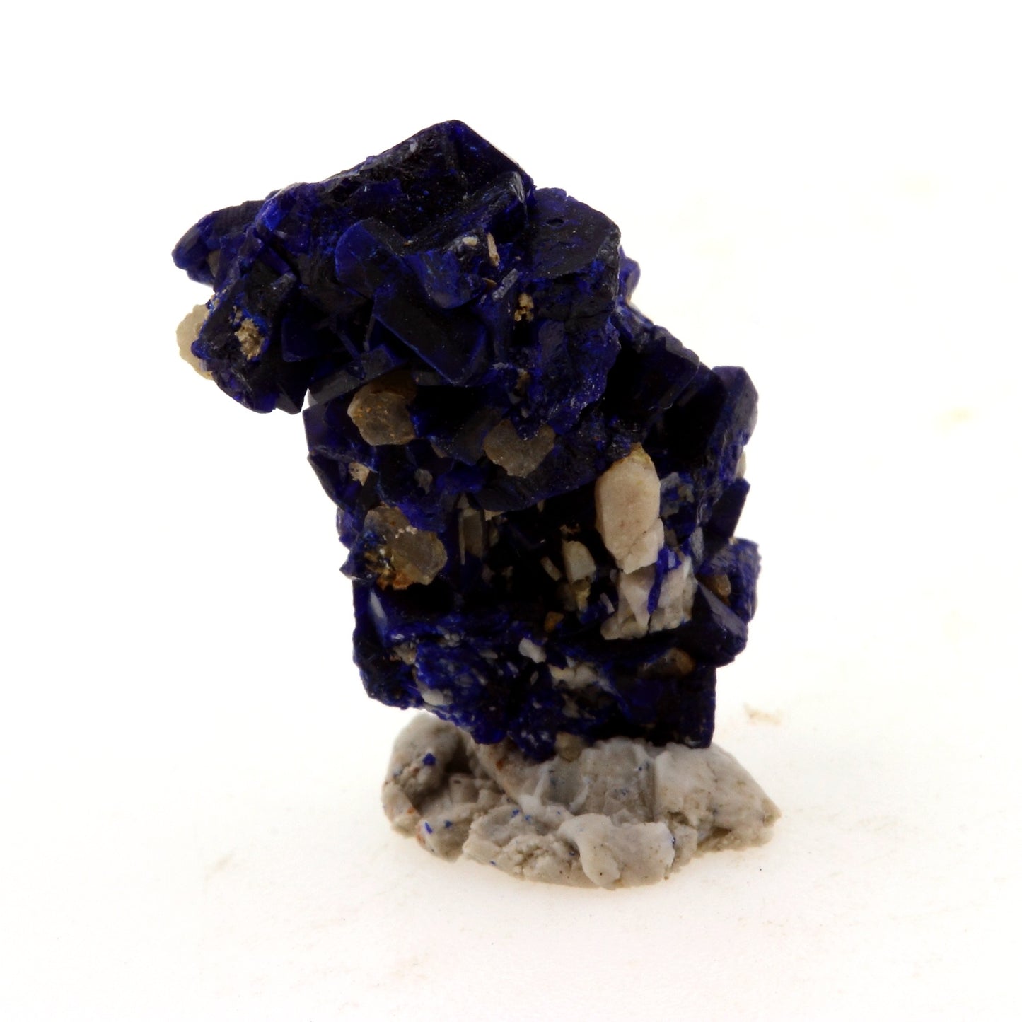 Chessylite (Azurite). 10.38 carats. Chessy-les-Mines, Rhône, France