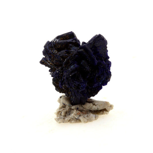 Chessylite (Azurite). 6.43 carats. Chessy-les-Mines, Rhône, France