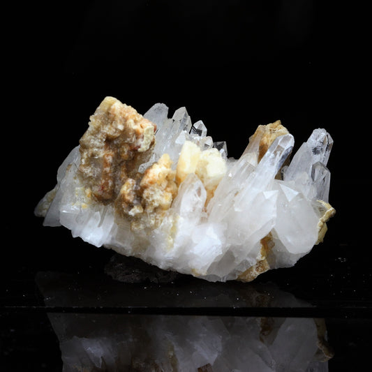 Calcite + Quartz à âme (faden quartz). 185.2 carats. La Mure, Isère, France