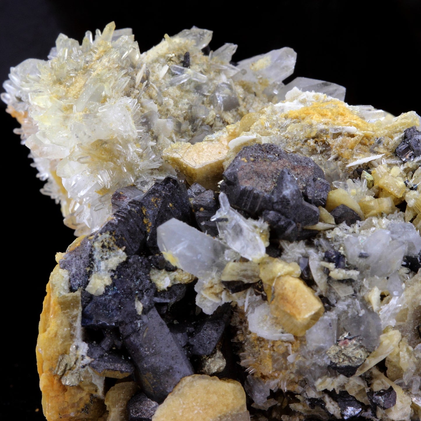 Siderite, Quartz, Bournonite, Pyrite. 208.9 carats. Mésage Mine, Vizille, France