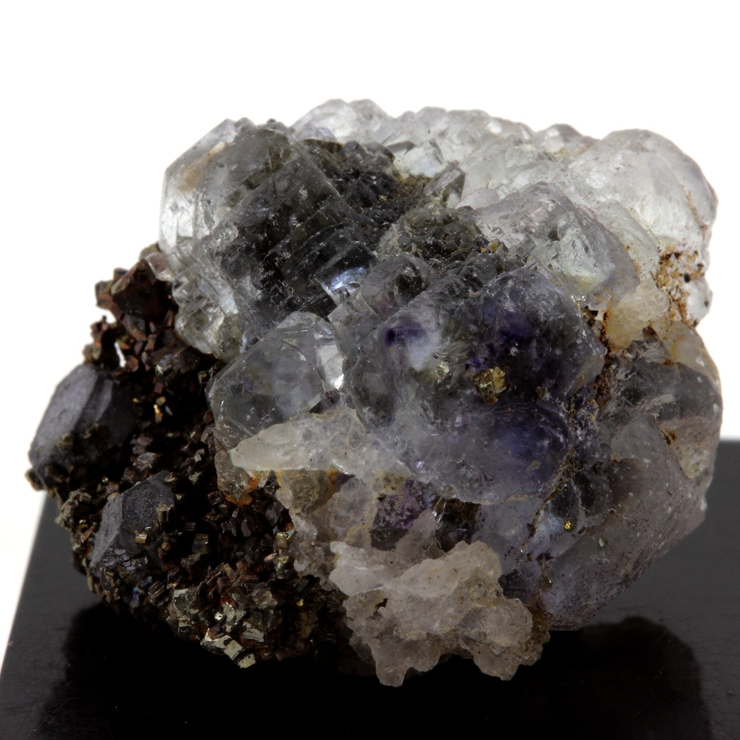 Fluorite, Calcite, Galène, Pyrite. 77.7 carats. Naica, Chihuahua, Mexique