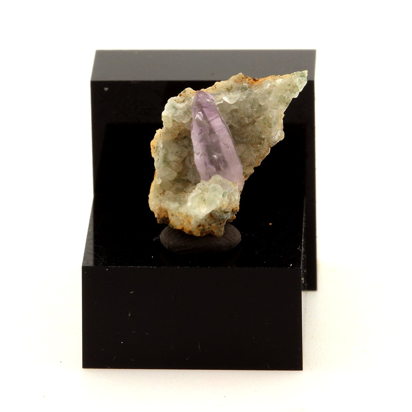 Améthyste (Sceptre inversé), Calcite. 5.5 carats. Esperanza Mine, Potosí, Bolivie