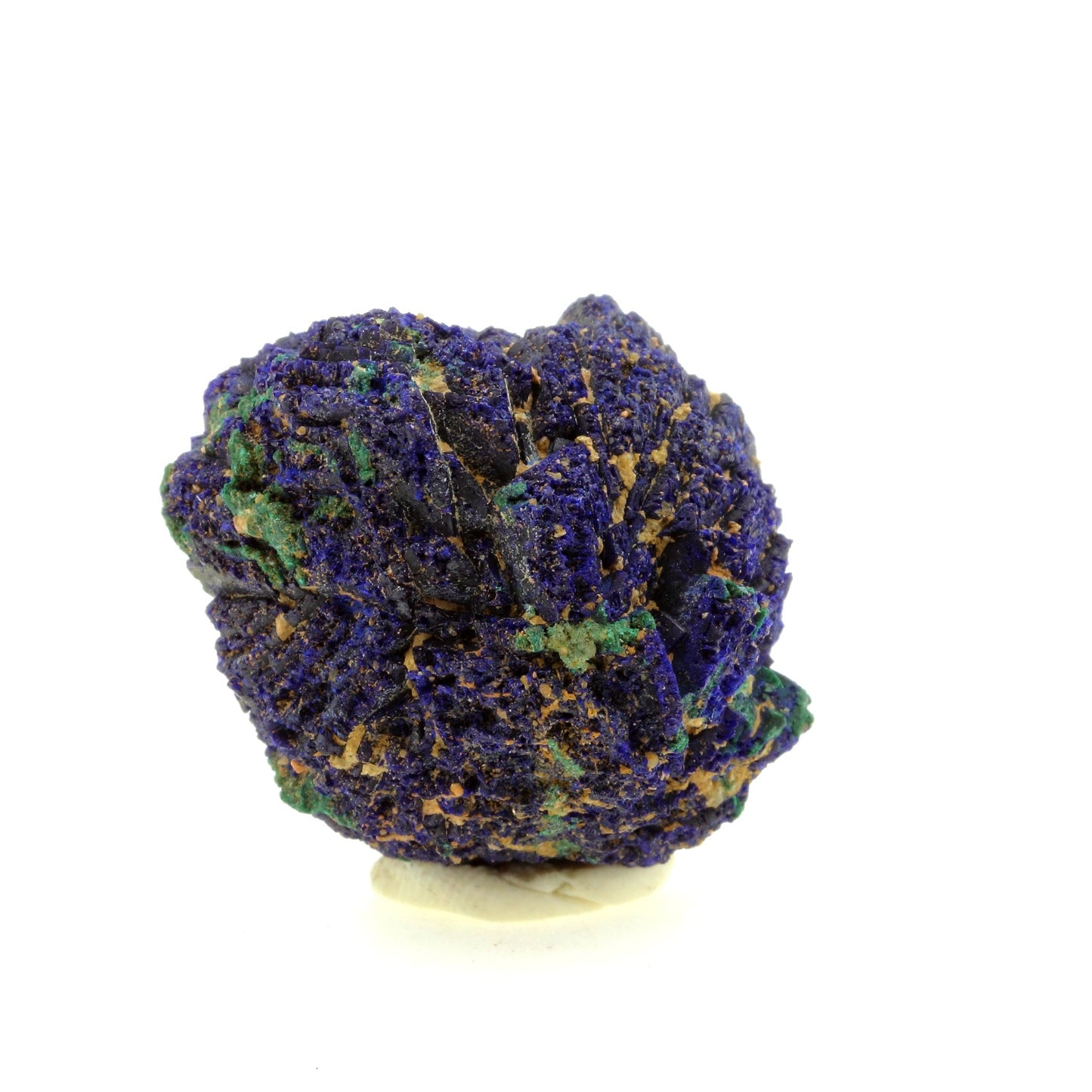 Chessylite (Azurite) + Malachite. 178.6 carats. Chessy-les-Mines, Rhône, France