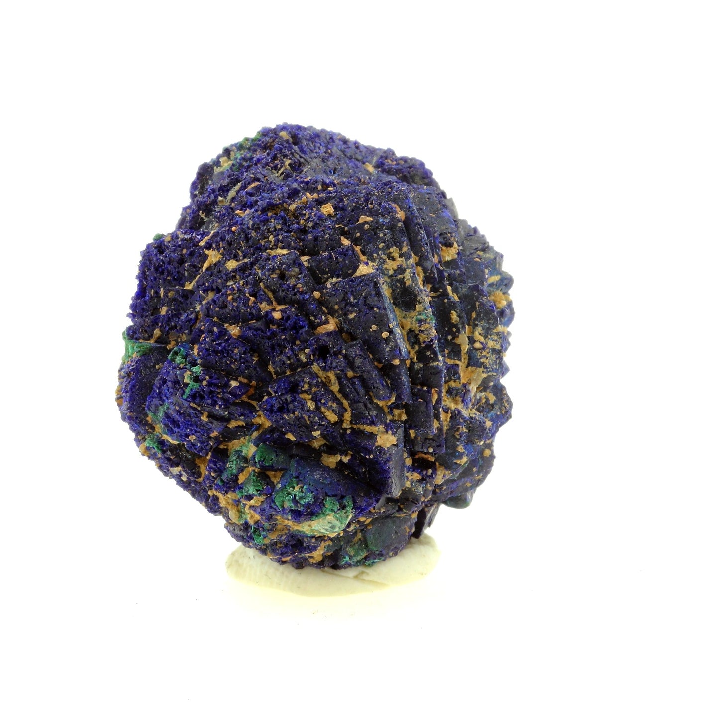 Chessylite (Azurite) + Malachite. 178.6 carats. Chessy-les-Mines, Rhône, France