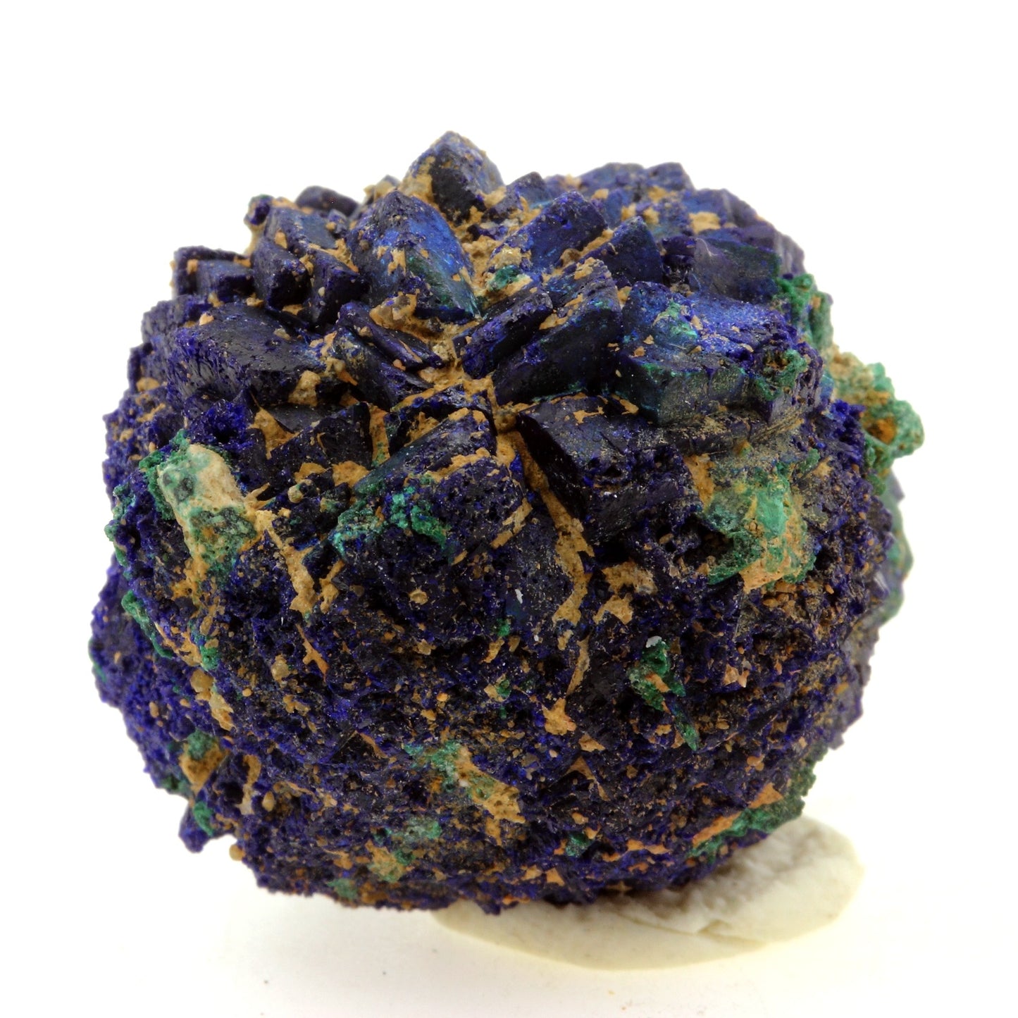 Chessylite (Azurite) + Malachite. 178.6 carats. Chessy-les-Mines, Rhône, France
