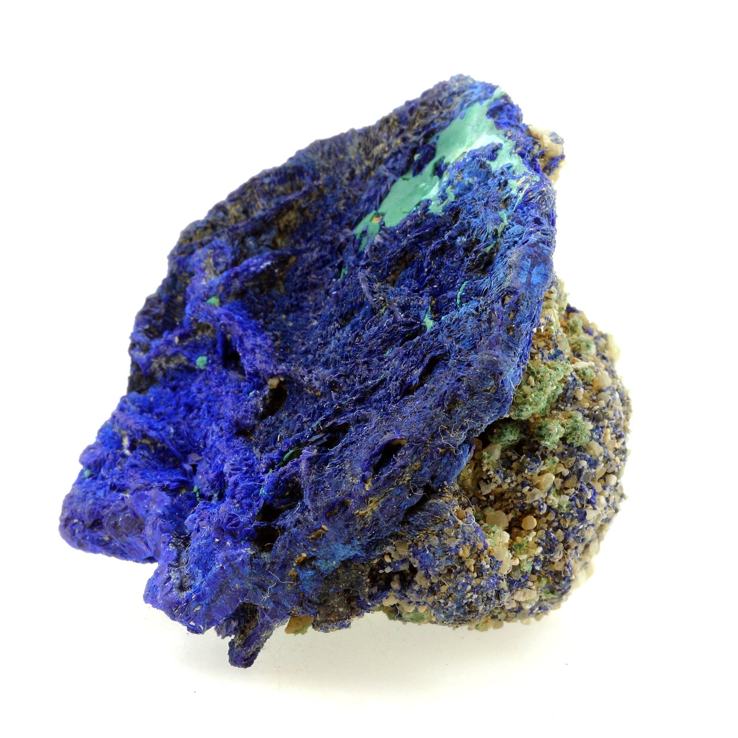Chessylite (Azurite) + Malachite. 344.8 carats. Chessy-les-Mines, Rhône, France