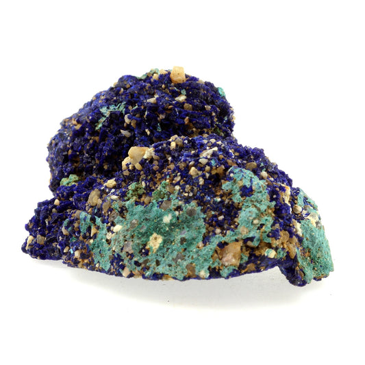 Chessylite (Azurite) + Malachite. 271.2 carats. Chessy-les-Mines, Rhône, France