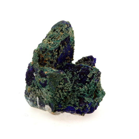 Chessylite (Azurite) + Malachite. 24.9 carats. Chessy-les-Mines, Rhône, France