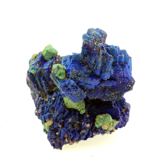 Chessylite (Azurite) + Cuprite. 104.1 carats. Chessy-les-Mines, Rhône, France