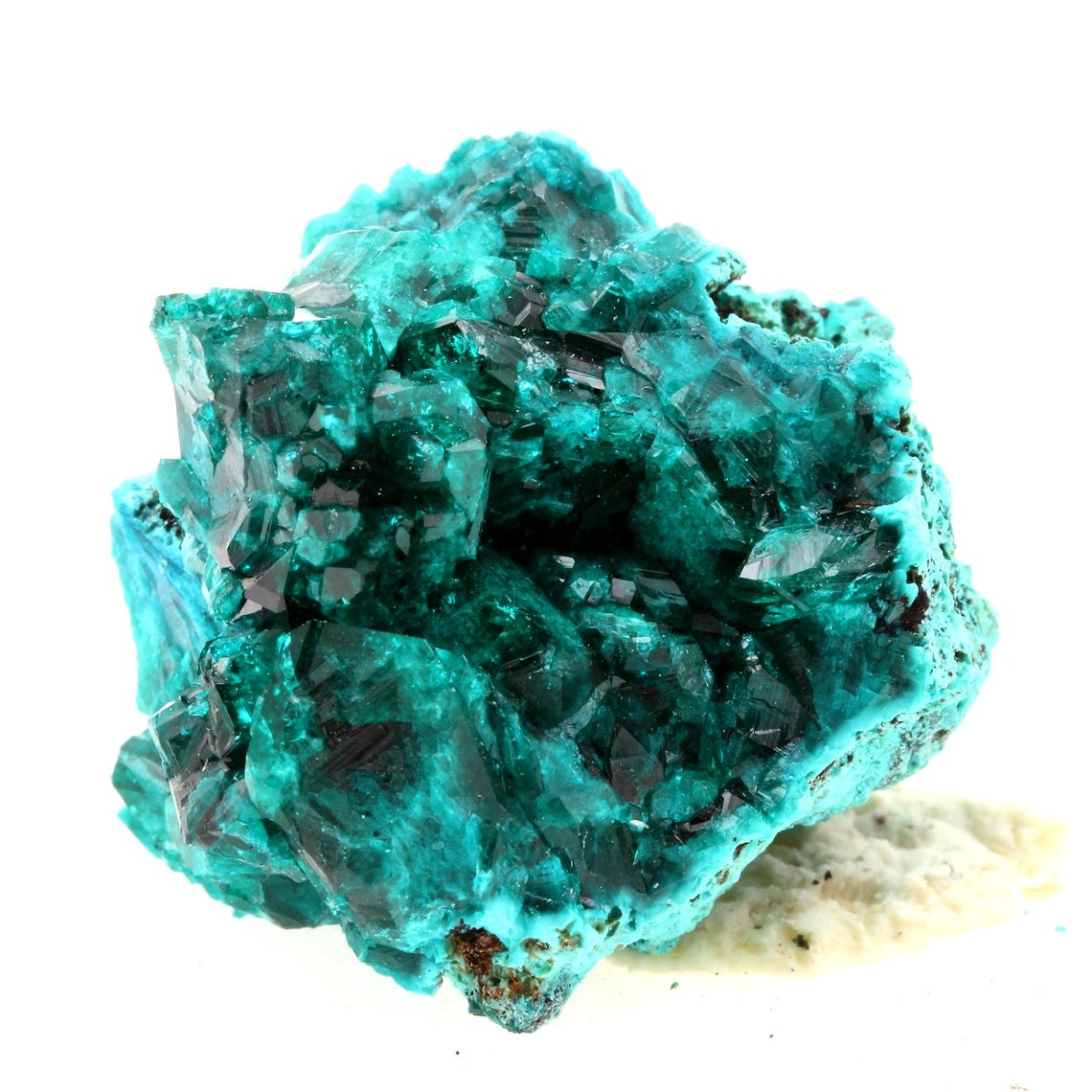 Dioptase. 95.9 carats. Tantara Mine, Kambove, Katanga, Congo