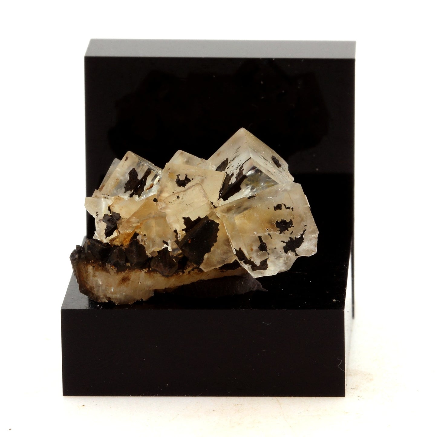 Fluorite + Quartz. 34.4 carats. Langeac, Haute-Loire, France