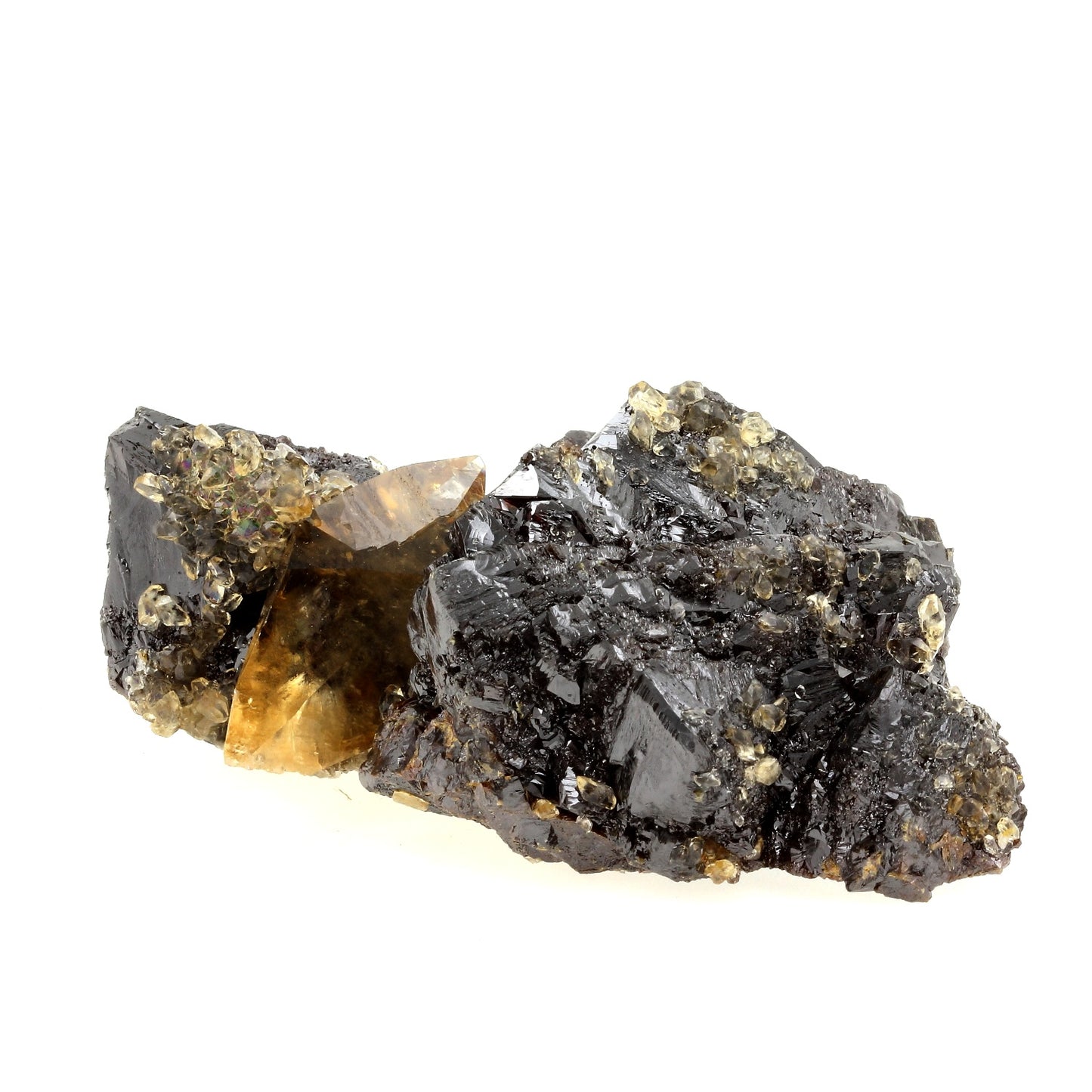Calcite + Sphalerite. 1595.0 carats. Elmwood mine, Carthage, Tennessee, USA